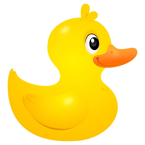 Baby Shower Yellow Rubber Duck Sticker